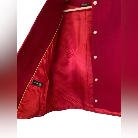 Vintage Robt Foxwood Red 100% Pure Wool Lined Jacket Blazer Size 14/16 - Picture 5 of 10